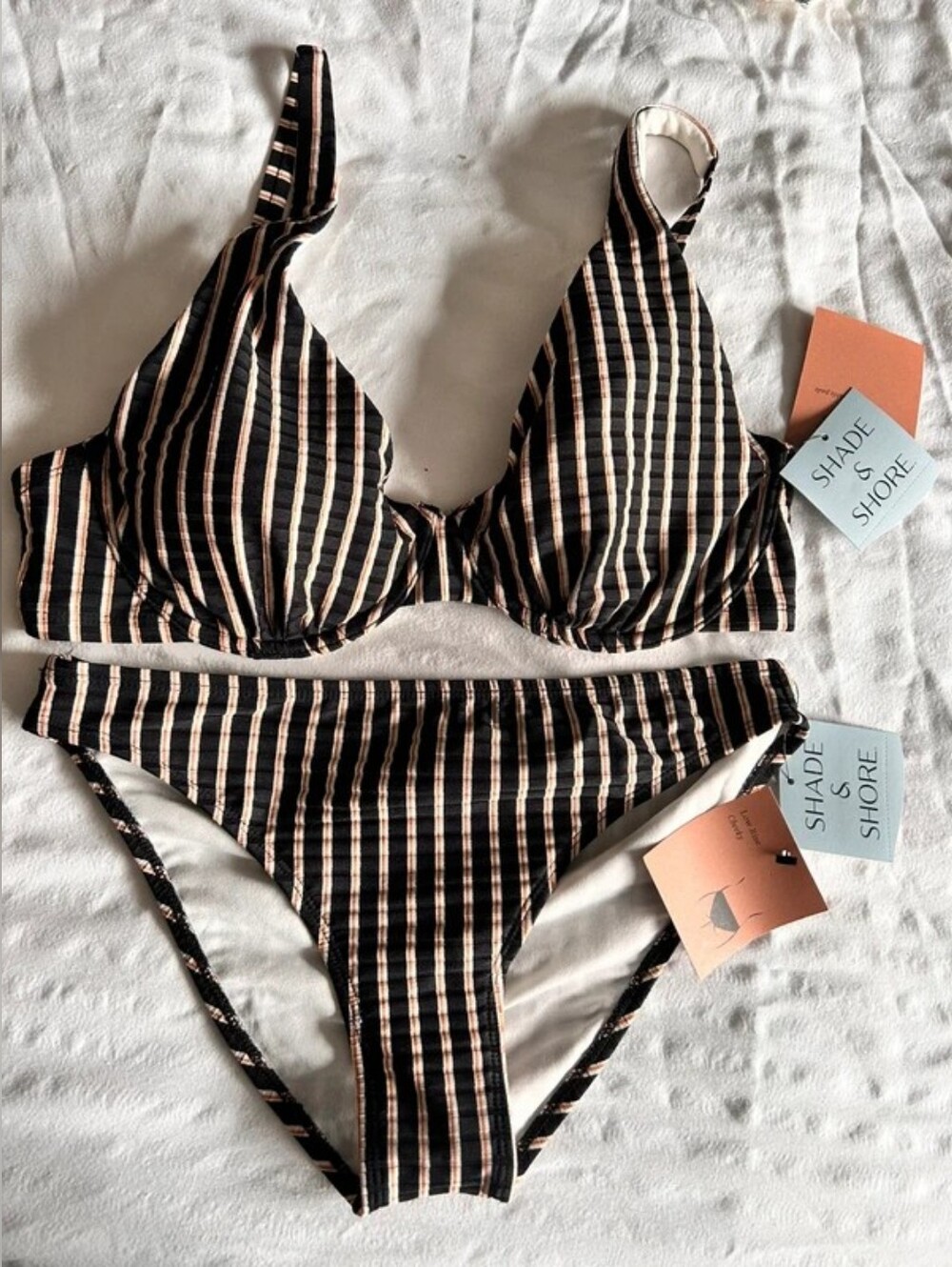 Shade & Shore Emerald Green Two-Piece Bikini Set